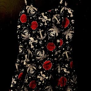 Hell Bunny pirate halter dress  size X S